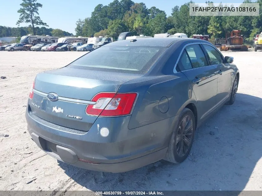 2010 Ford Taurus Limited VIN: 1FAHP2FW7AG108166 Lot: 40530759