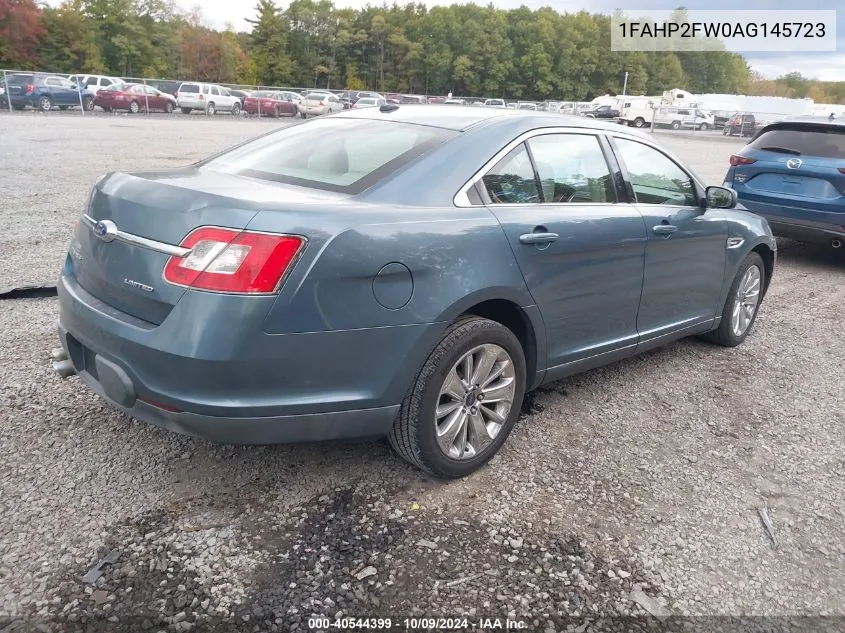 2010 Ford Taurus Limited VIN: 1FAHP2FW0AG145723 Lot: 40544399