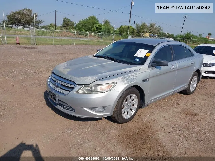 2010 Ford Taurus Se VIN: 1FAHP2DW9AG150342 Lot: 40554063