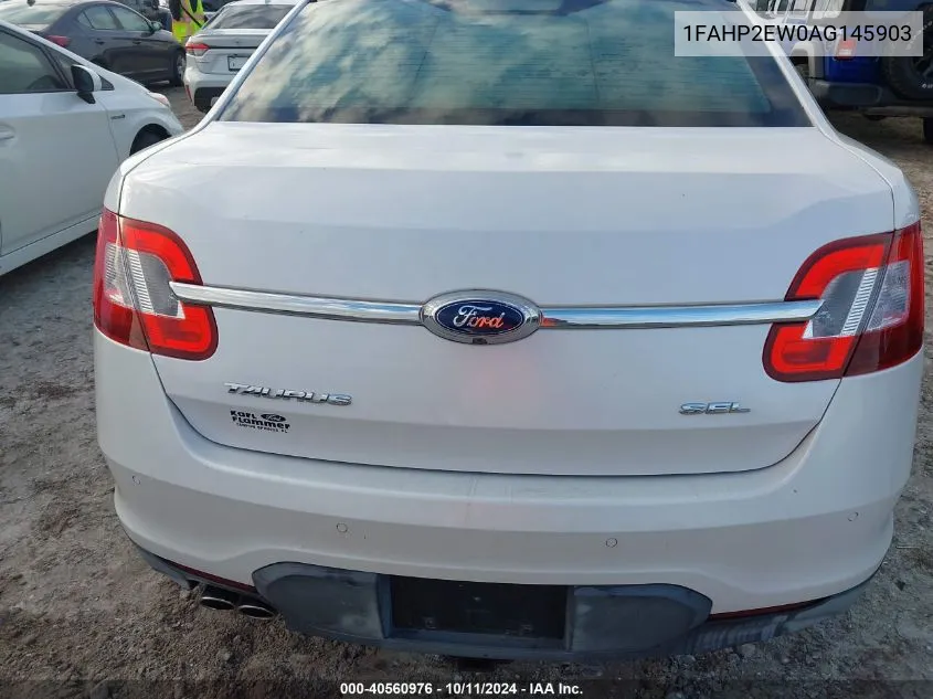 2010 Ford Taurus Sel VIN: 1FAHP2EW0AG145903 Lot: 40560976