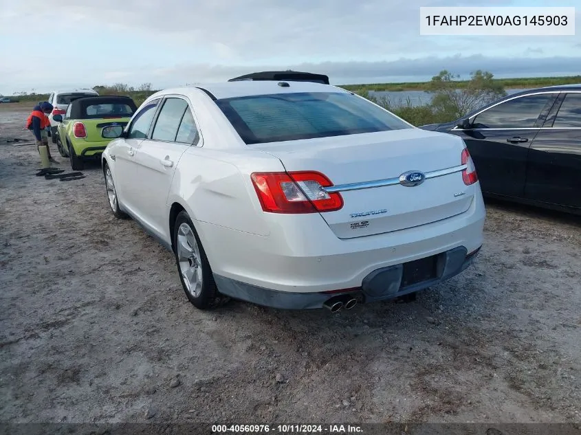 2010 Ford Taurus Sel VIN: 1FAHP2EW0AG145903 Lot: 40560976