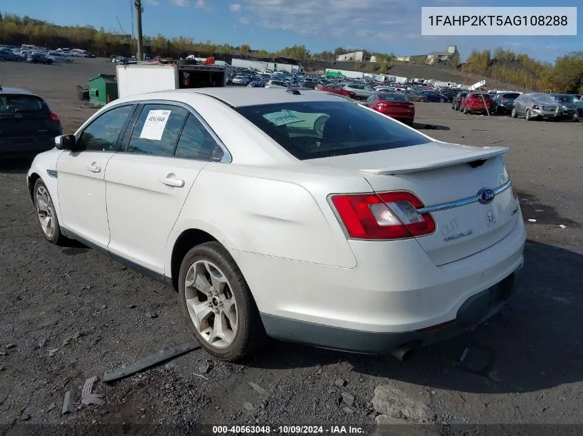 2010 Ford Taurus Sho VIN: 1FAHP2KT5AG108288 Lot: 40563048