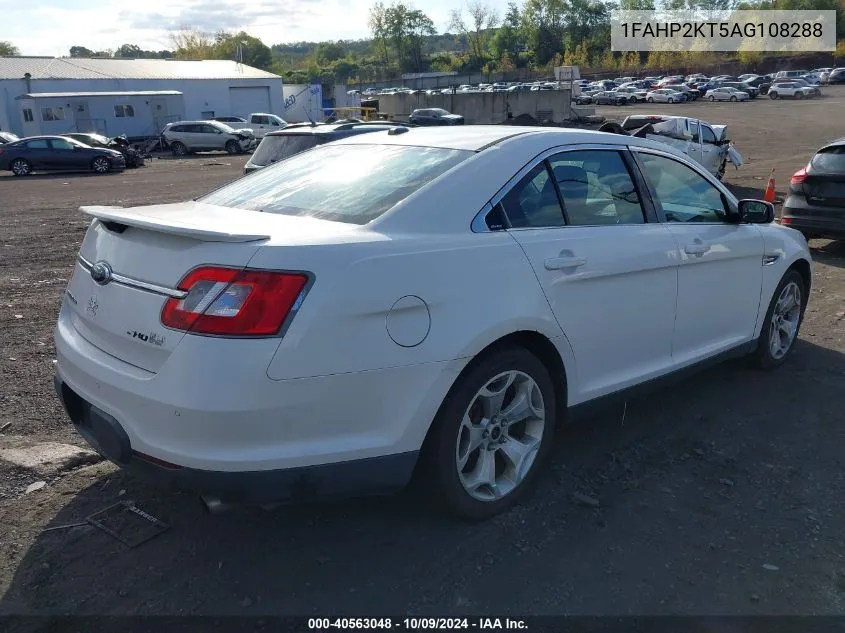 2010 Ford Taurus Sho VIN: 1FAHP2KT5AG108288 Lot: 40563048