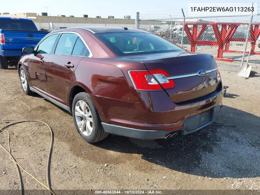 2010 Ford Taurus Sel VIN: 1FAHP2EW6AG113263 Lot: 40563544