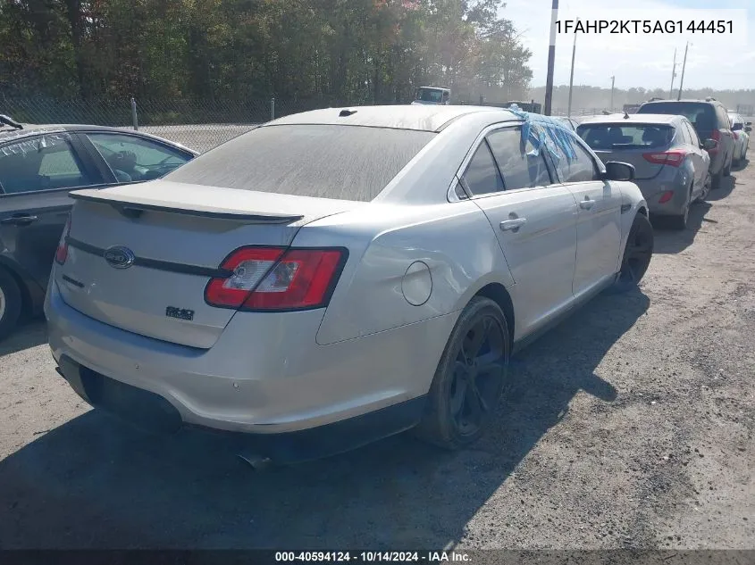 2010 Ford Taurus Sho VIN: 1FAHP2KT5AG144451 Lot: 40594124