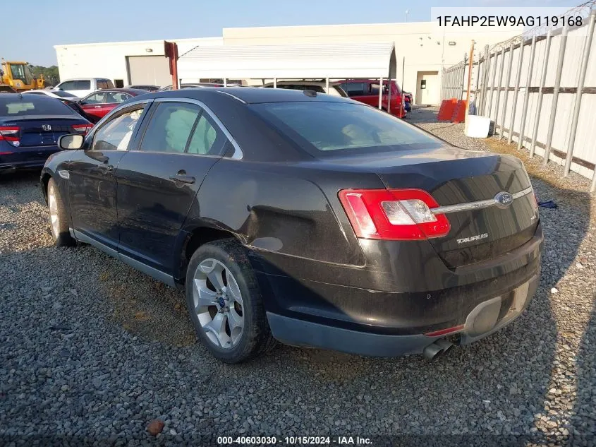 2010 Ford Taurus Sel VIN: 1FAHP2EW9AG119168 Lot: 40603030