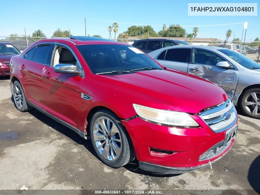 2010 Ford Taurus Limited VIN: 1FAHP2JWXAG104801 Lot: 40633681