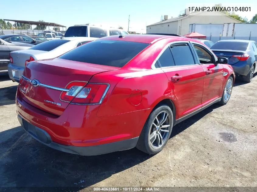 2010 Ford Taurus Limited VIN: 1FAHP2JWXAG104801 Lot: 40633681