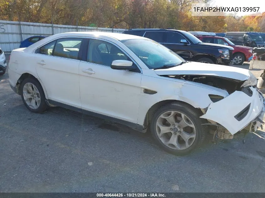 2010 Ford Taurus Sel VIN: 1FAHP2HWXAG139957 Lot: 40644426