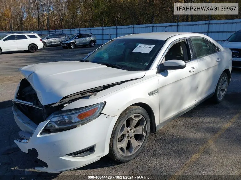 2010 Ford Taurus Sel VIN: 1FAHP2HWXAG139957 Lot: 40644426