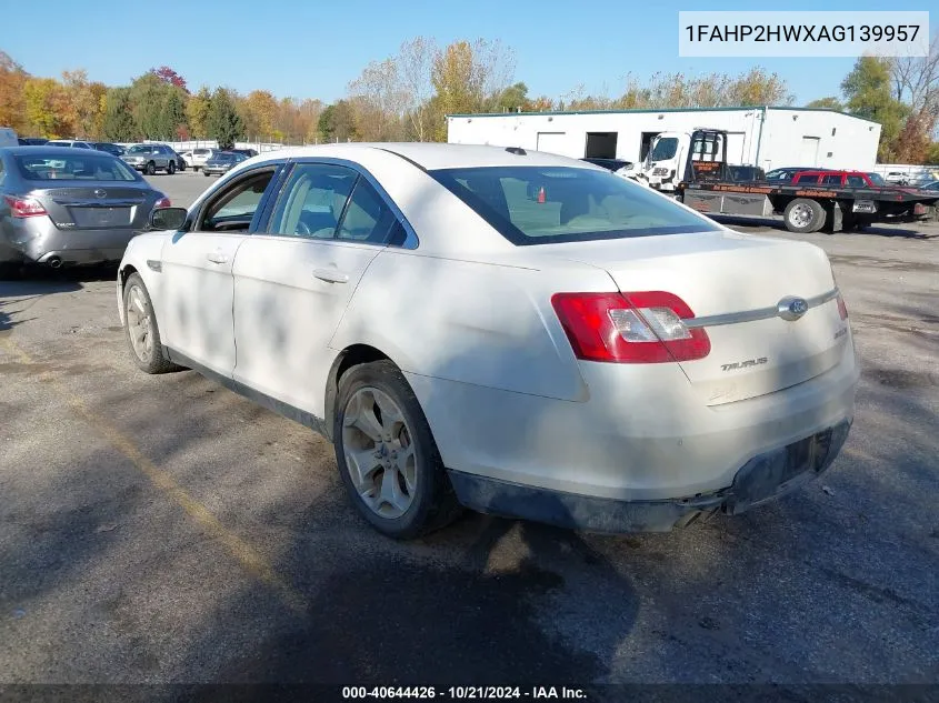 2010 Ford Taurus Sel VIN: 1FAHP2HWXAG139957 Lot: 40644426