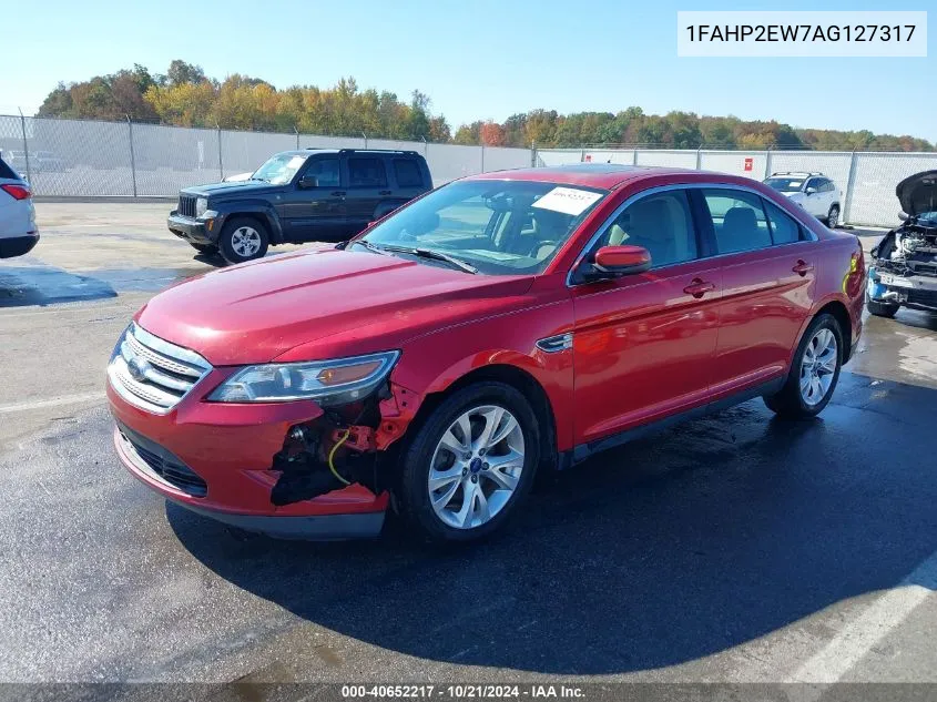 2010 Ford Taurus Sel VIN: 1FAHP2EW7AG127317 Lot: 40652217