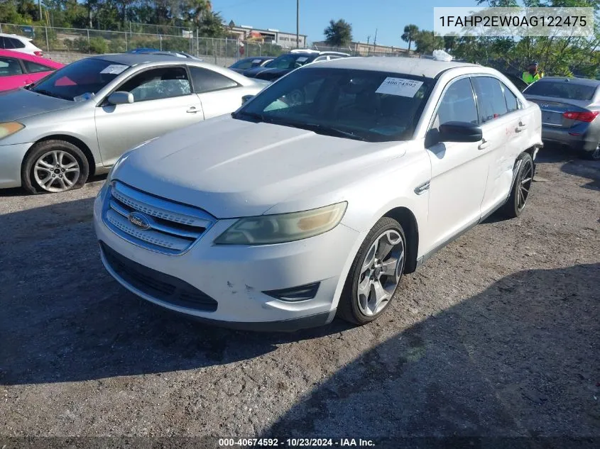 2010 Ford Taurus Sel VIN: 1FAHP2EW0AG122475 Lot: 40674592