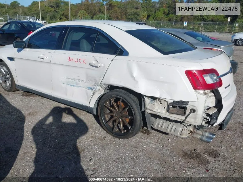 2010 Ford Taurus Sel VIN: 1FAHP2EW0AG122475 Lot: 40674592