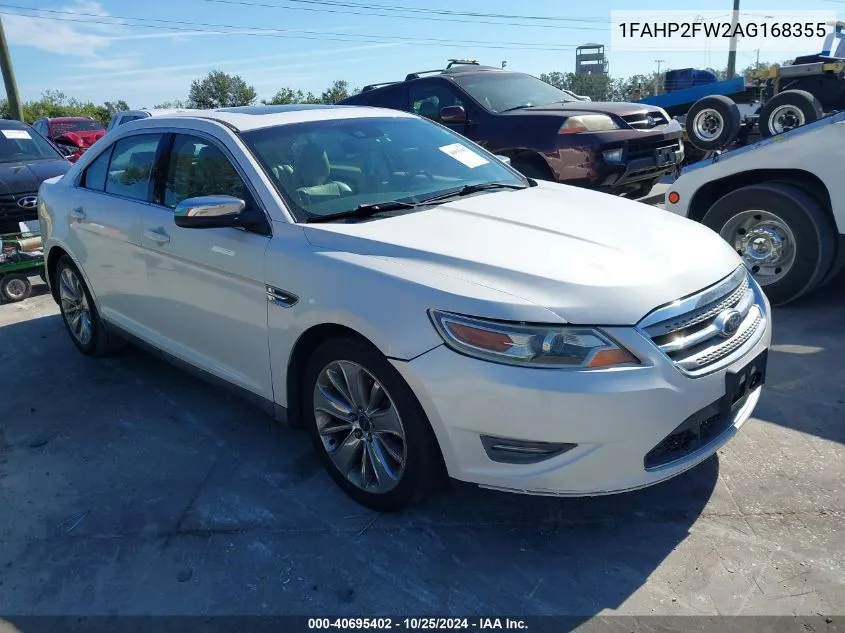 2010 Ford Taurus Limited VIN: 1FAHP2FW2AG168355 Lot: 40695402