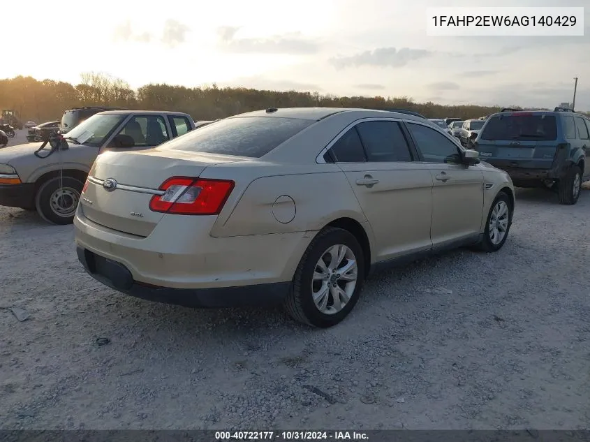 2010 Ford Taurus Sel VIN: 1FAHP2EW6AG140429 Lot: 40722177