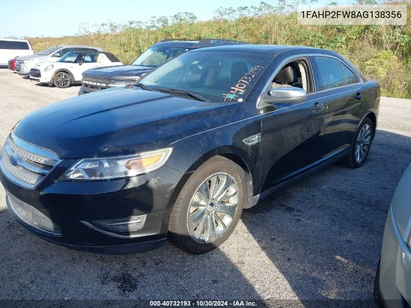 1FAHP2FW8AG138356 2010 Ford Taurus Limited