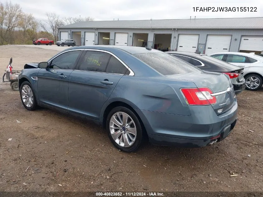 2010 Ford Taurus Limited VIN: 1FAHP2JW3AG155122 Lot: 40823652