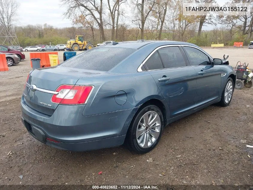 2010 Ford Taurus Limited VIN: 1FAHP2JW3AG155122 Lot: 40823652