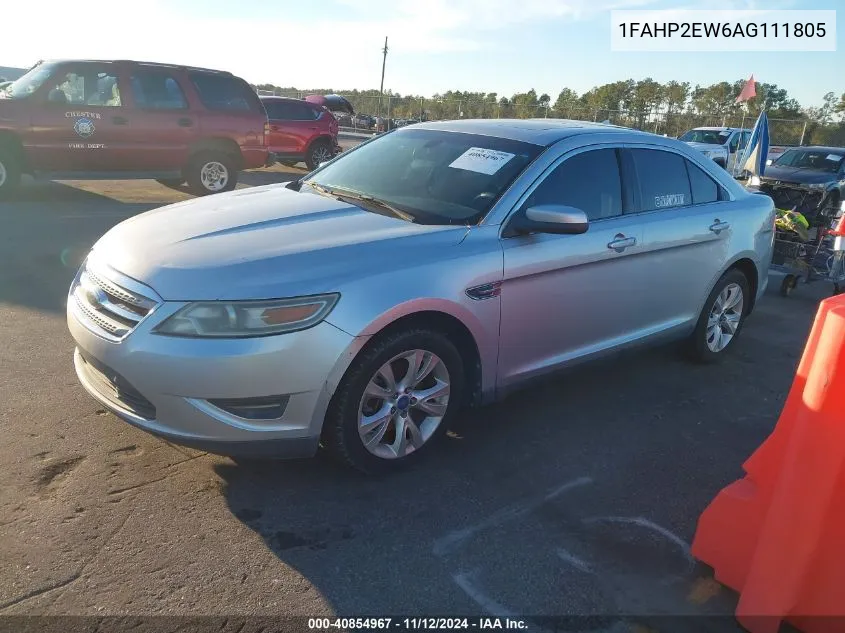 2010 Ford Taurus Sel VIN: 1FAHP2EW6AG111805 Lot: 40854967