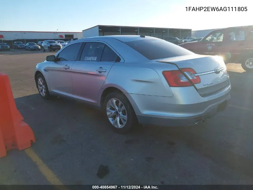 2010 Ford Taurus Sel VIN: 1FAHP2EW6AG111805 Lot: 40854967