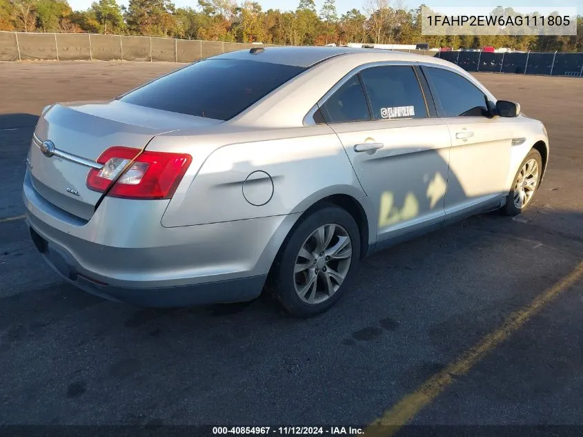 2010 Ford Taurus Sel VIN: 1FAHP2EW6AG111805 Lot: 40854967