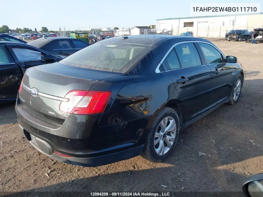 2011 Ford Taurus Sel VIN: 1FAHP2EW4BG111710 Lot: 12094209