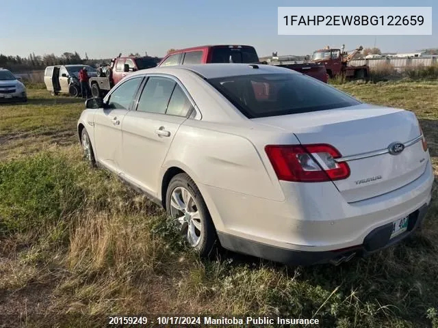 2011 Ford Taurus Sel VIN: 1FAHP2EW8BG122659 Lot: 20159249