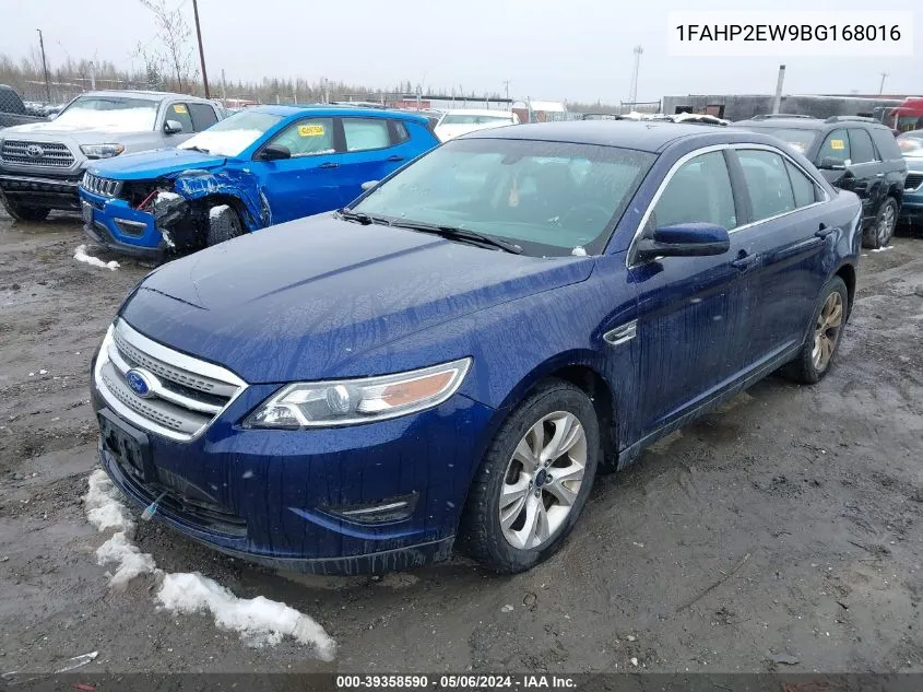 2011 Ford Taurus Sel VIN: 1FAHP2EW9BG168016 Lot: 39358590