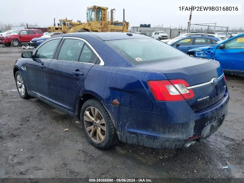 2011 Ford Taurus Sel VIN: 1FAHP2EW9BG168016 Lot: 39358590