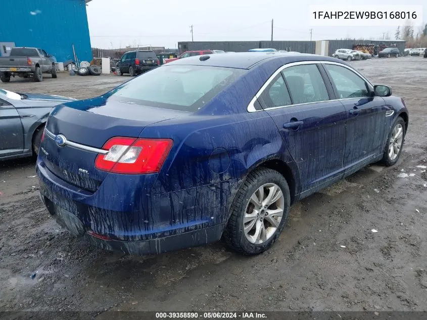 2011 Ford Taurus Sel VIN: 1FAHP2EW9BG168016 Lot: 39358590