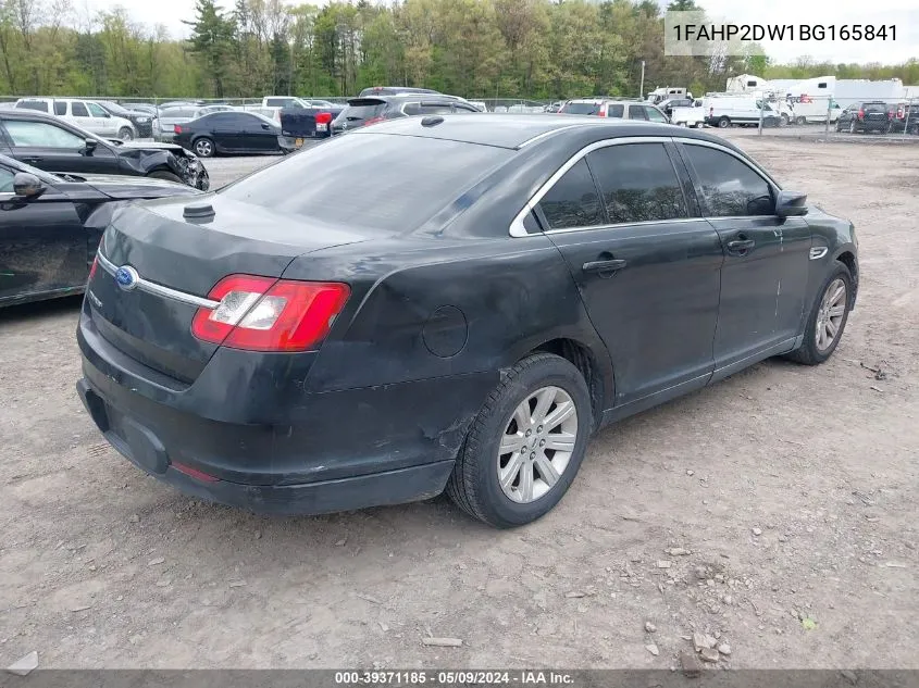 1FAHP2DW1BG165841 2011 Ford Taurus Se