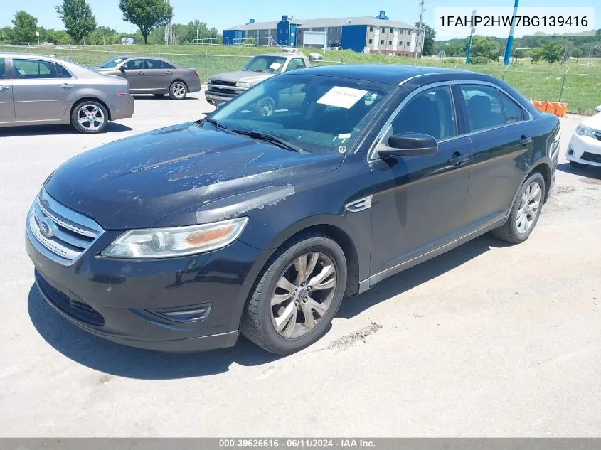 2011 Ford Taurus Sel VIN: 1FAHP2HW7BG139416 Lot: 39626616