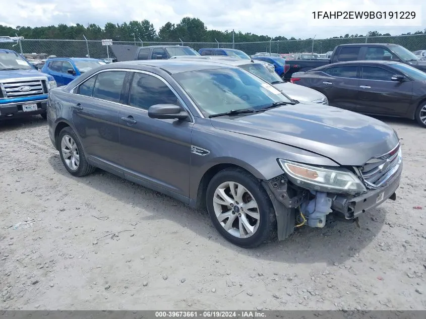 2011 Ford Taurus Sel VIN: 1FAHP2EW9BG191229 Lot: 39673661