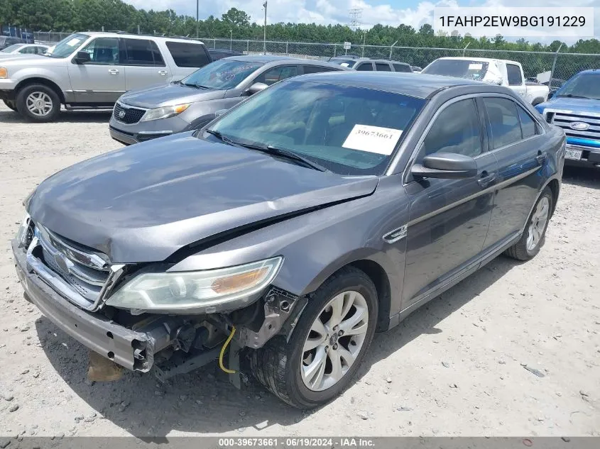 2011 Ford Taurus Sel VIN: 1FAHP2EW9BG191229 Lot: 39673661