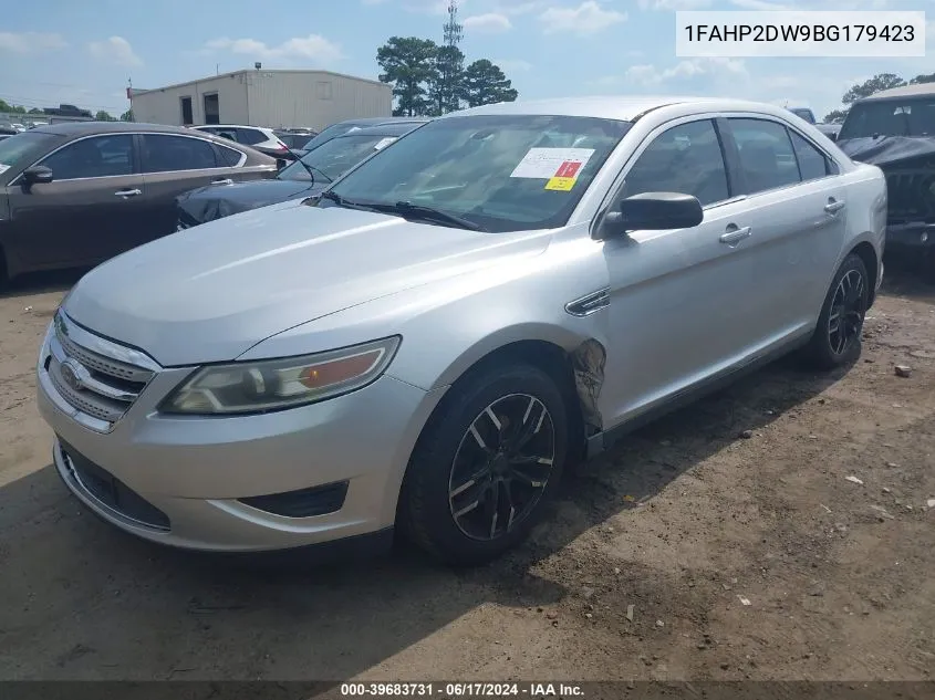 2011 Ford Taurus Se VIN: 1FAHP2DW9BG179423 Lot: 39683731