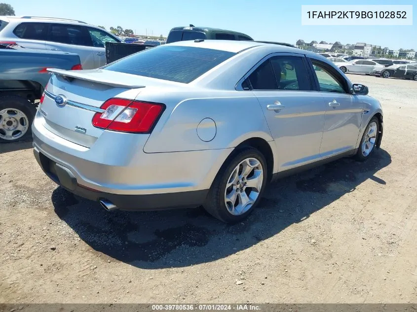 2011 Ford Taurus Sho VIN: 1FAHP2KT9BG102852 Lot: 39780536