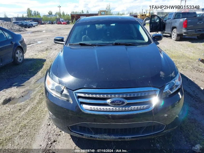 2011 Ford Taurus Sel VIN: 1FAHP2HW9BG153348 Lot: 39859749