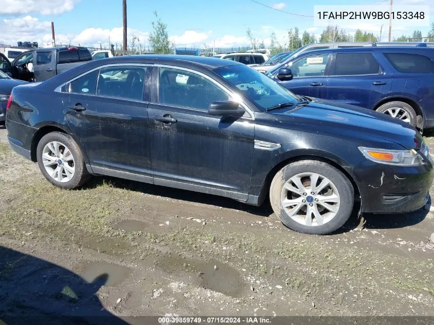 1FAHP2HW9BG153348 2011 Ford Taurus Sel