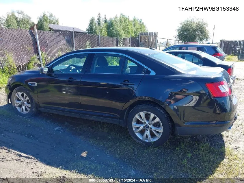 1FAHP2HW9BG153348 2011 Ford Taurus Sel