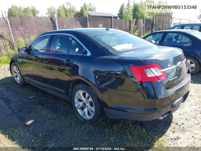 2011 Ford Taurus Sel VIN: 1FAHP2HW9BG153348 Lot: 39859749