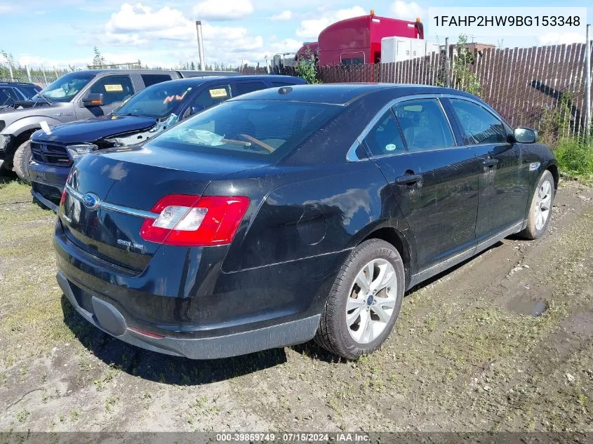 1FAHP2HW9BG153348 2011 Ford Taurus Sel