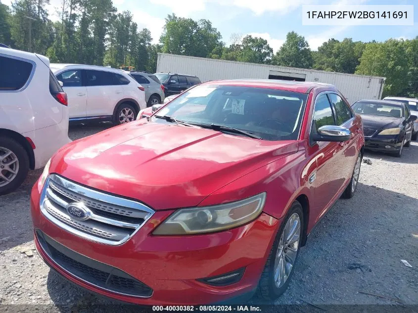 2011 Ford Taurus Limited VIN: 1FAHP2FW2BG141691 Lot: 40030382