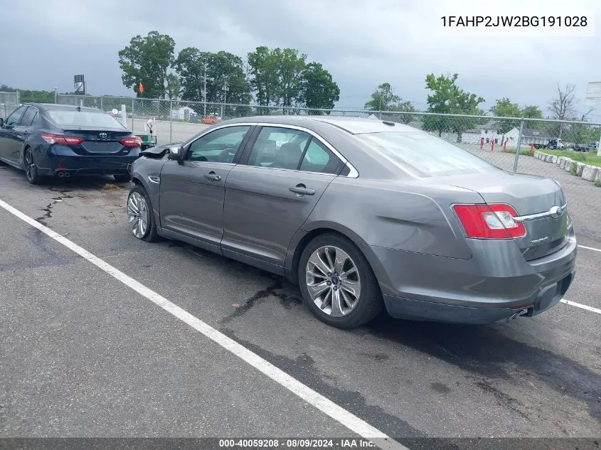 2011 Ford Taurus Limited VIN: 1FAHP2JW2BG191028 Lot: 40059208