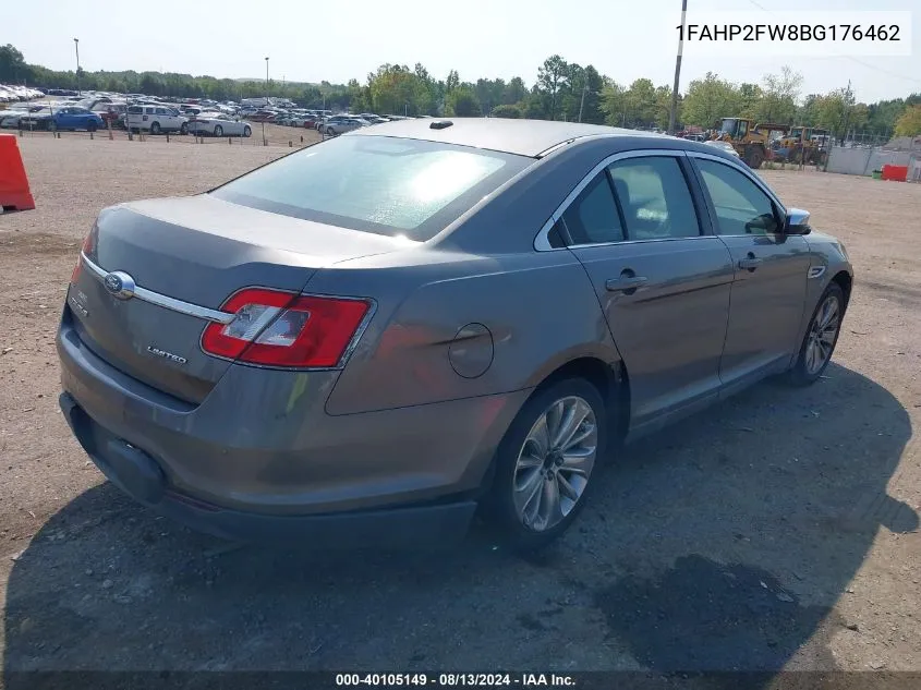 2011 Ford Taurus Limited VIN: 1FAHP2FW8BG176462 Lot: 40105149