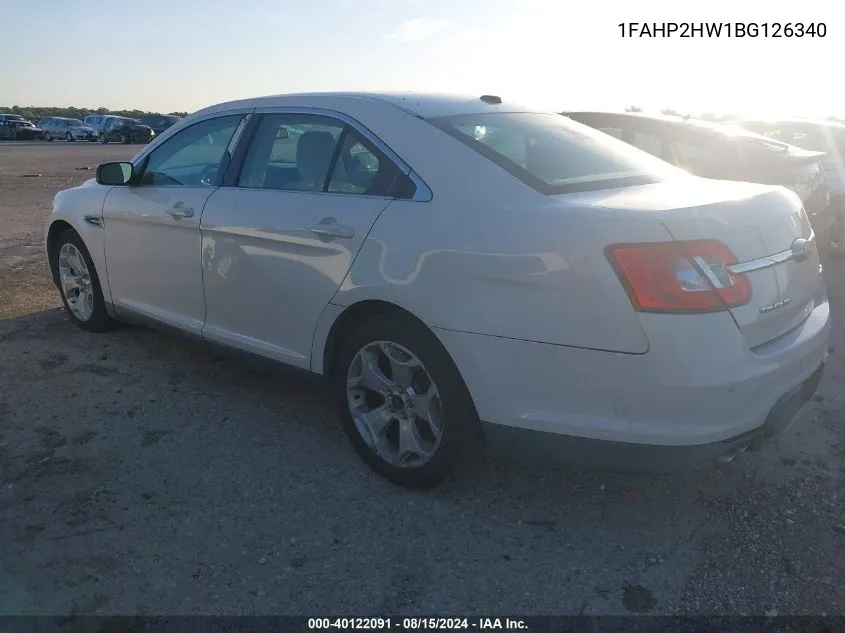 2011 Ford Taurus Sel VIN: 1FAHP2HW1BG126340 Lot: 40122091