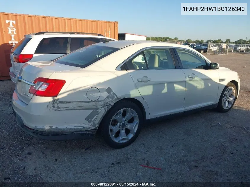 2011 Ford Taurus Sel VIN: 1FAHP2HW1BG126340 Lot: 40122091