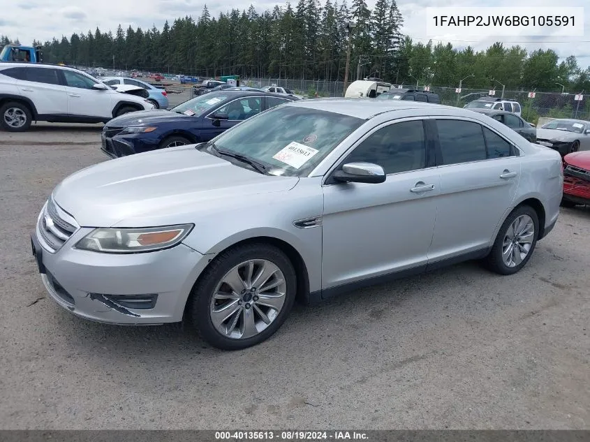 2011 Ford Taurus Limited VIN: 1FAHP2JW6BG105591 Lot: 40135613