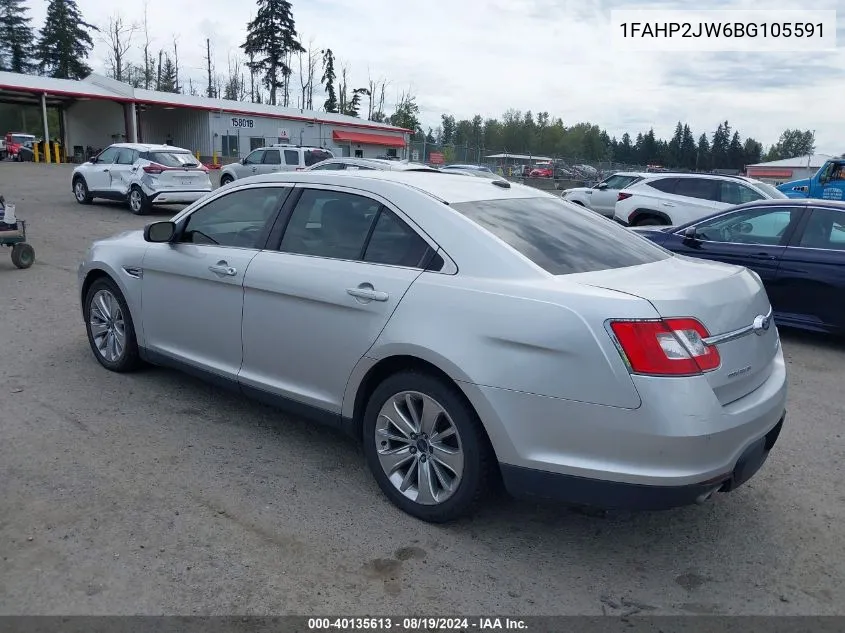 2011 Ford Taurus Limited VIN: 1FAHP2JW6BG105591 Lot: 40135613