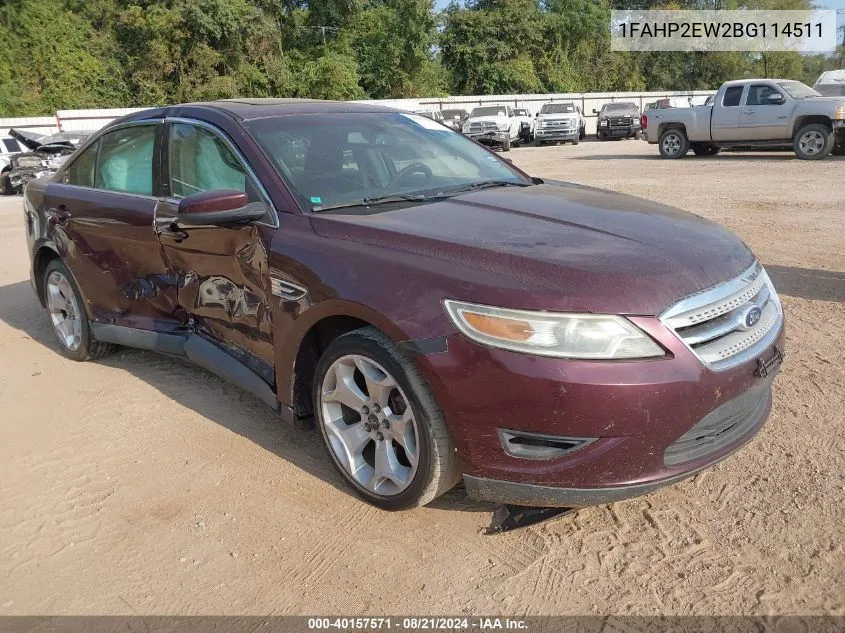 2011 Ford Taurus Sel VIN: 1FAHP2EW2BG114511 Lot: 40157571